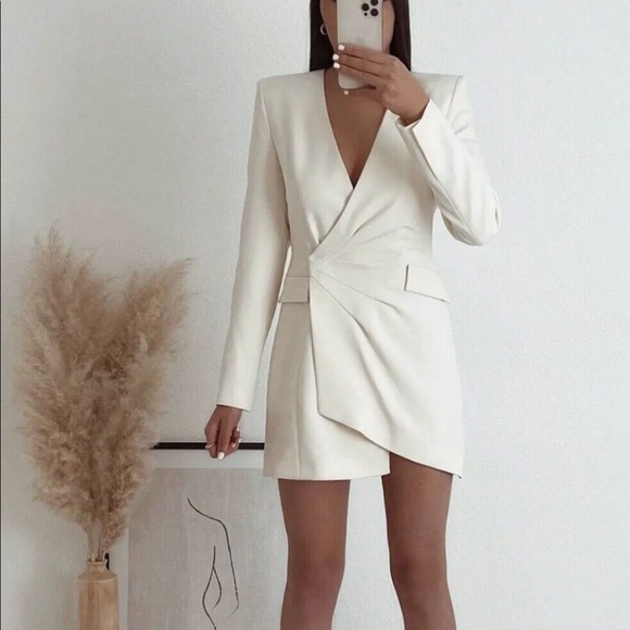 Zara Draped Blazer Dress - Picture 4 of 16